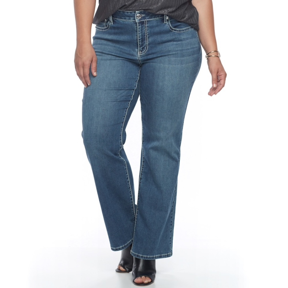 Plus Size APT. 9 Embellished Boot Cut Jeans - Picture 4 of 4